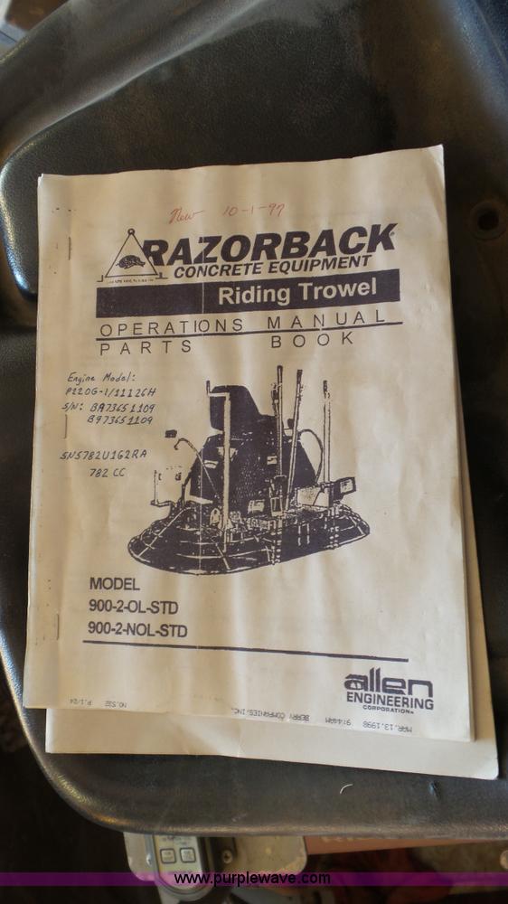 image for item J8296 Razorback power trowel