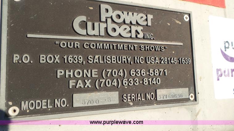 image for item J8297 1996 Power Curber 5700-B curb machine