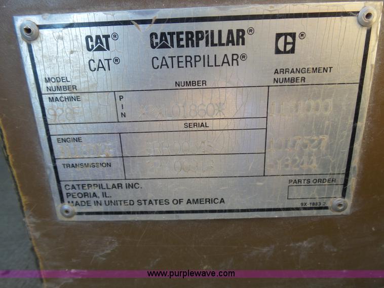 image for item J8298 1996 Caterpillar 928F wheel loader