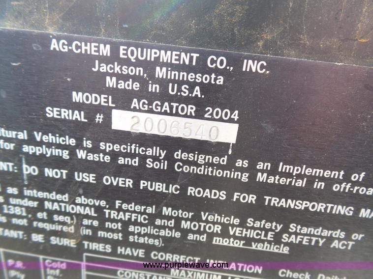 image for item AQ9723 Ag Gator Injactor 2004 self-propelled applicator