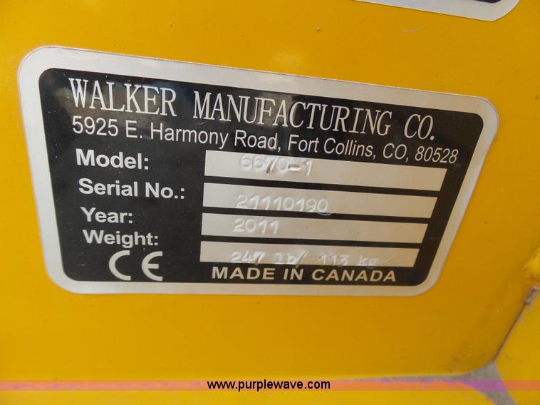 image for item AR9438 2011 Walker 6670-1 snow blower