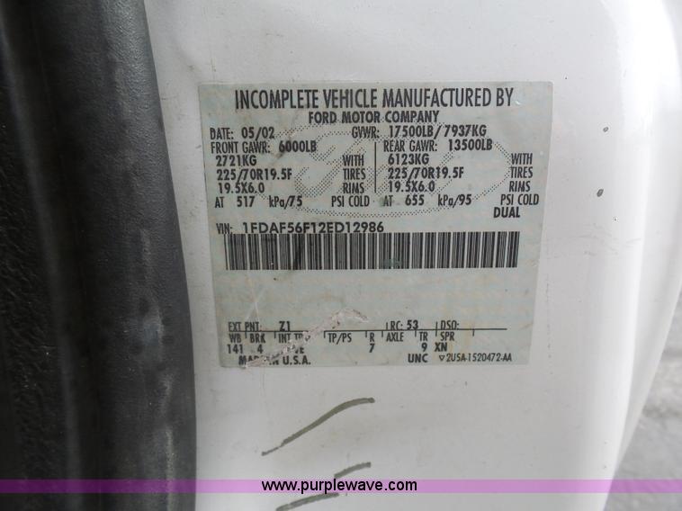 image for item BH9384 2002 Ford F550 dump truck