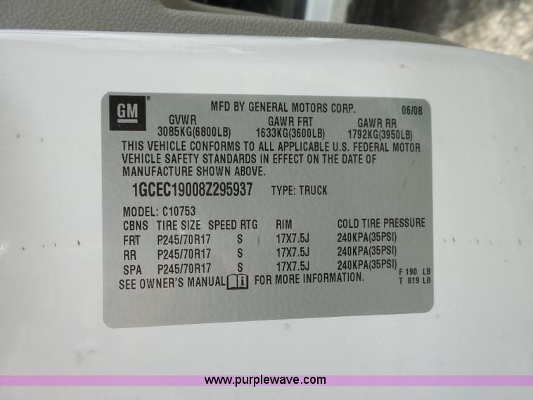 image for item BH9403 2008 Chevrolet Silverado 1500 Ext. Cab pickup truck