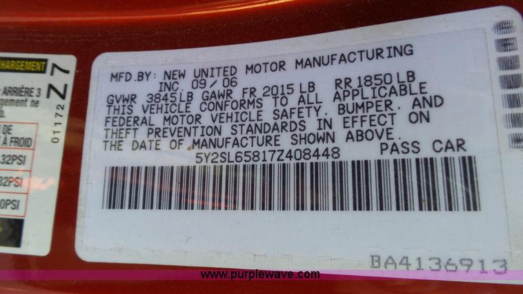 image for item K5034 2007 Pontiac Vibe