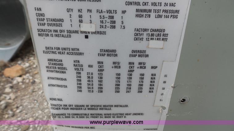 image for item L4779 1997 Trane AC unit
