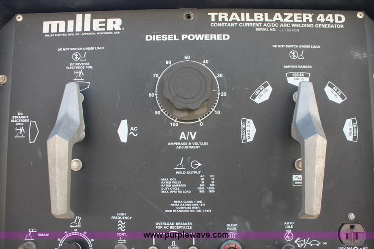 image for item L6843 Miller Trailblazer 44D Constant Current AC/DC arc welder/generator