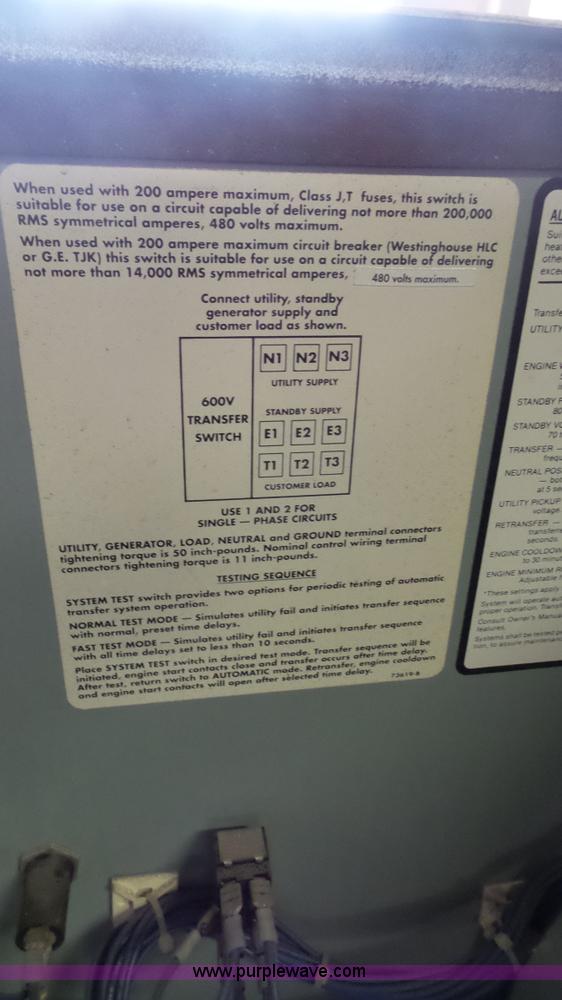 image for item BF9074 1992 Kohler SG020/3085C generator