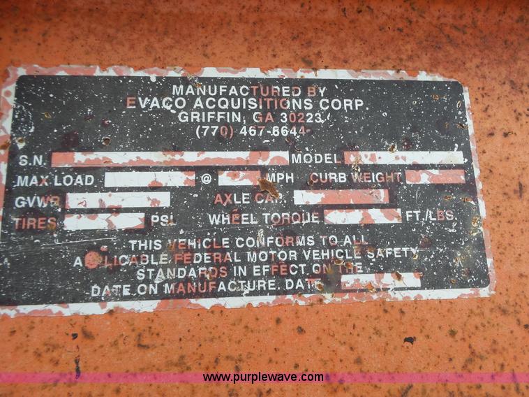 image for item BL9636 2002 Evaco Superline D020T312TSA tilt deck trailer