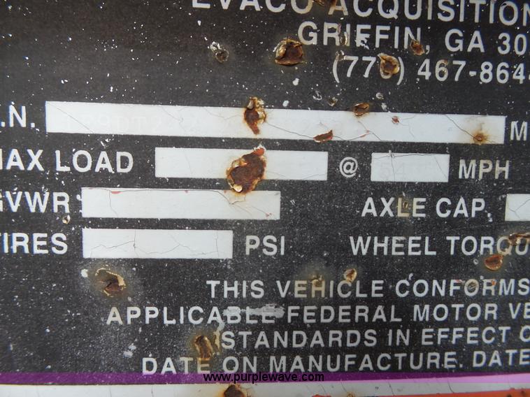 image for item J6276 2002 Evaco Superline D012T242T tilt deck trailer