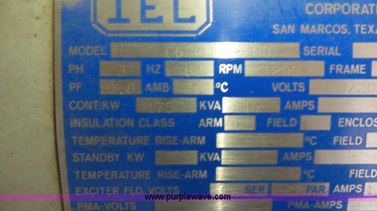 image for item K6908 2009 Power Systems G620MBS-288 generator