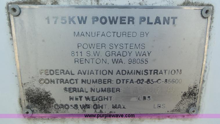 image for item K6908 2009 Power Systems G620MBS-288 generator