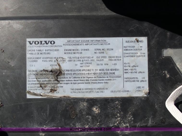 image for item K5759 2012 Volvo VNL semi truck