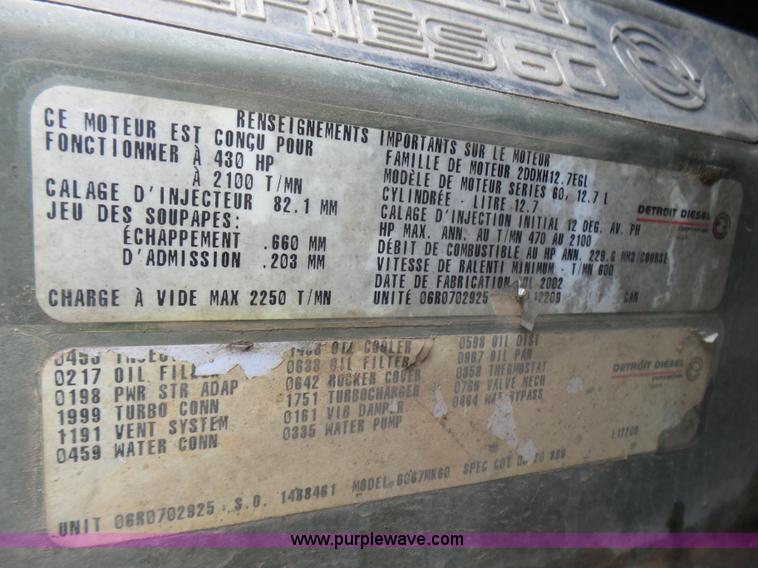 image for item L5419 2003 Freightliner Century Class ST120 semi truck