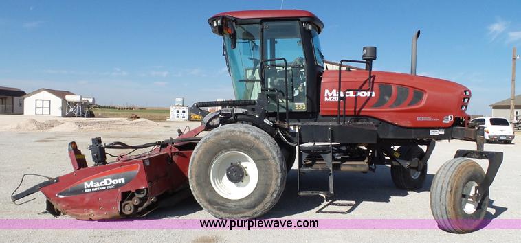 image for item BZ9069 2012 MacDon M205 self-propelled windrower