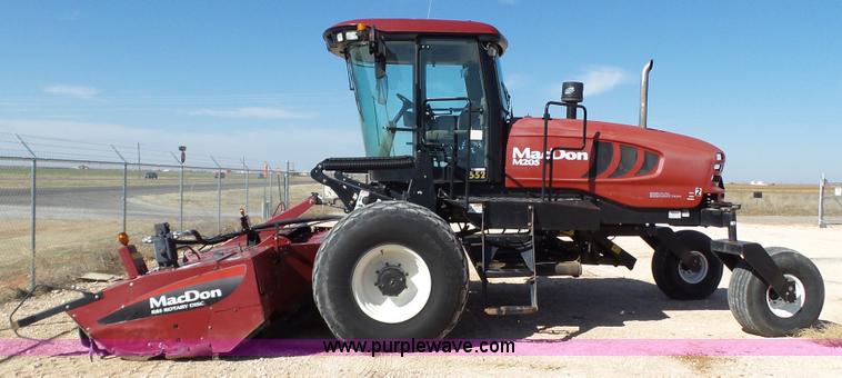 image for item BZ9070 2012 MacDon M205 self-propelled windrower