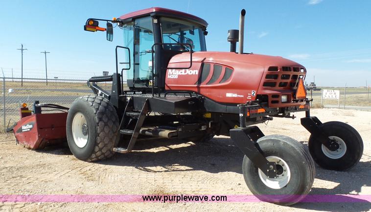image for item BZ9070 2012 MacDon M205 self-propelled windrower