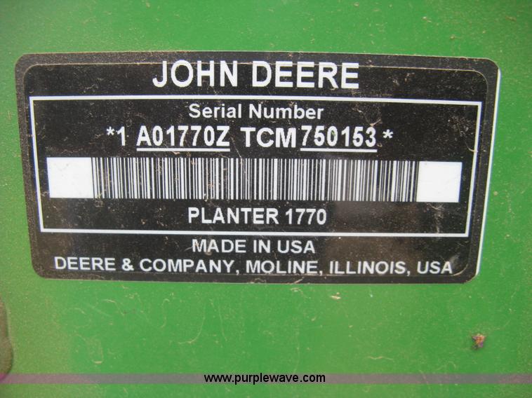 image for item J2874 2013 John Deere 1770NT CCS no-till planter