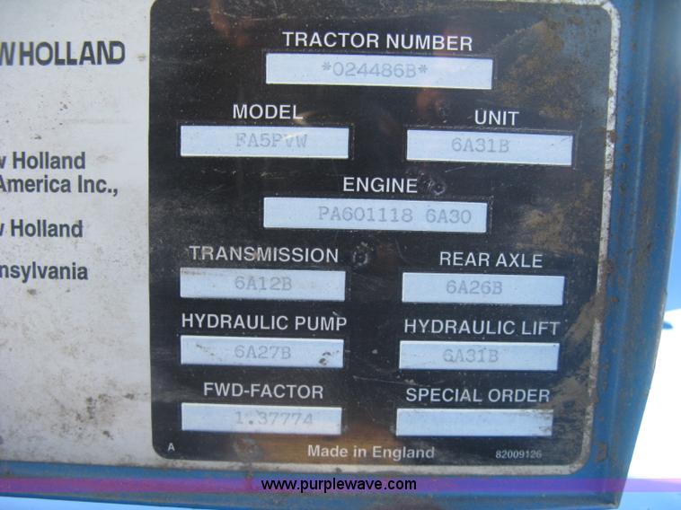 image for item J2886 1996 New Holland 7740 MFWD tractor