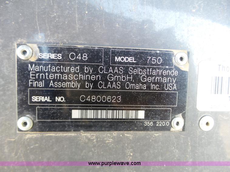 image for item J8914 2013 Lexion Claas 750TT RWA combine
