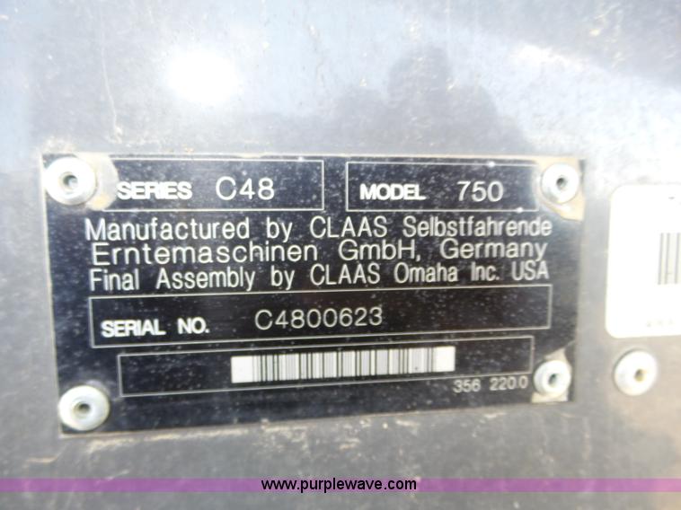 image for item J8914 2013 Lexion Claas 750TT RWA combine