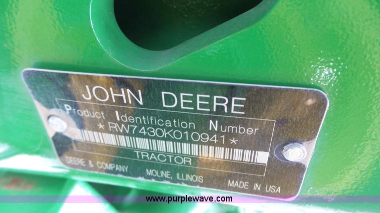 image for item K3492 2009 John Deere 7430 Premium MFWD tractor