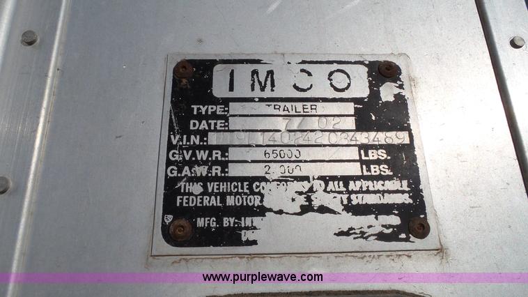 image for item L6499 2002 Imco T107 chain/slat bottom silage trailer