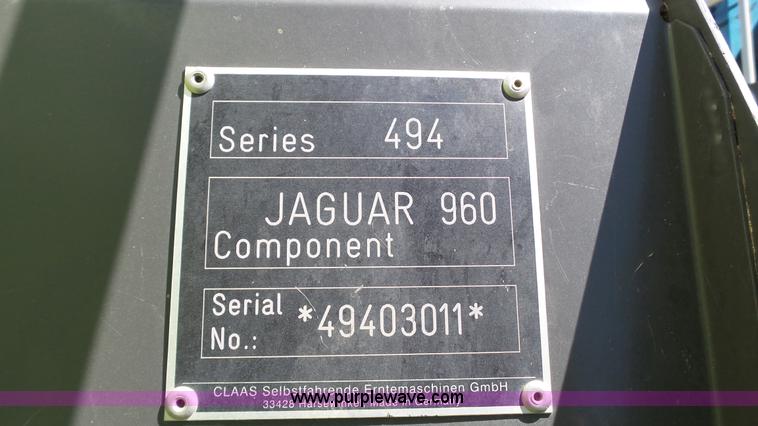 image for item L6507 2012 Claas Jaguar 960 forage harvester