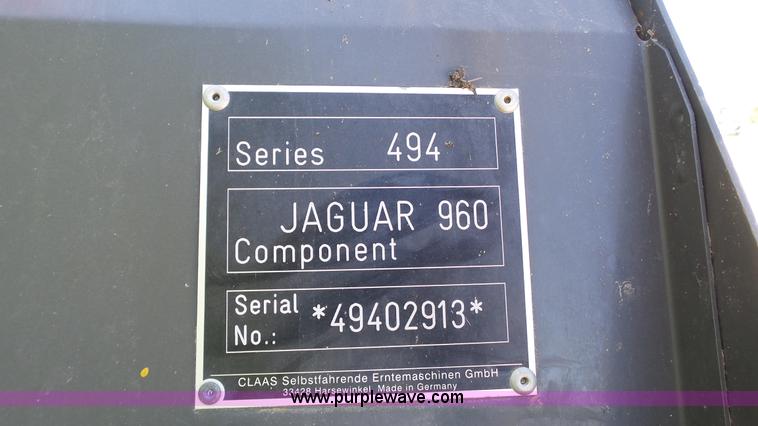 image for item L6508 2012 Claas Jaguar 960 forage harvester