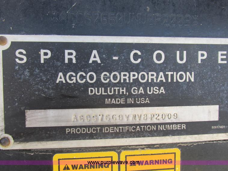 image for item L7122 2010 SpraCoupe 7660 self-propelled applicator