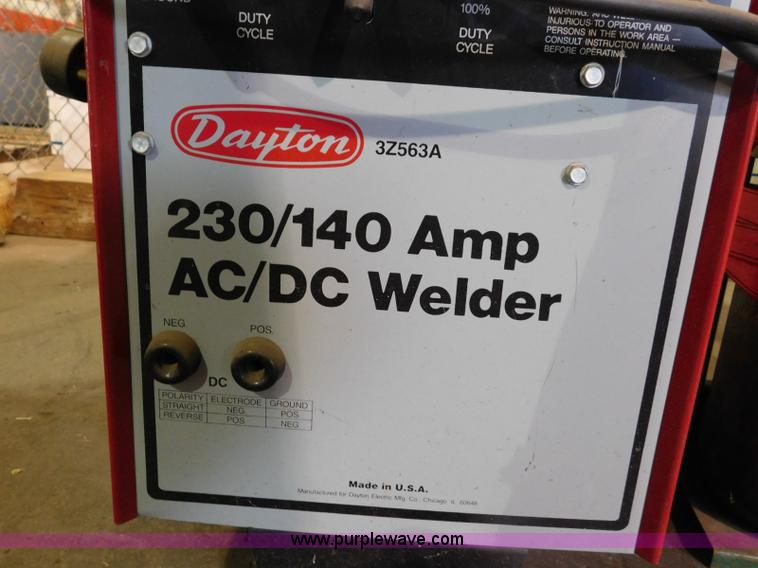 image for item CD9261 Dayton AC/DC welder