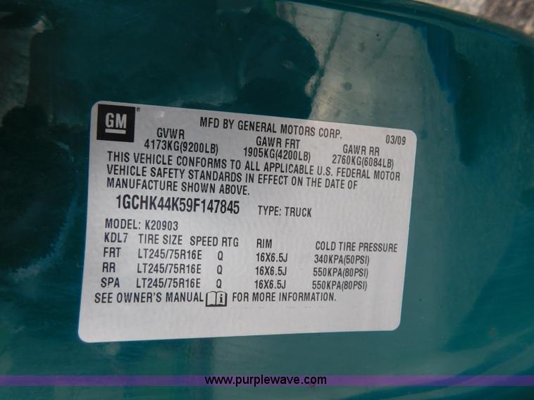 image for item L5857 2009 Chevrolet Silverado 2500HD pickup truck