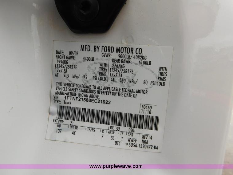 image for item L5867 2008 Ford F250 Super Duty pickup truck