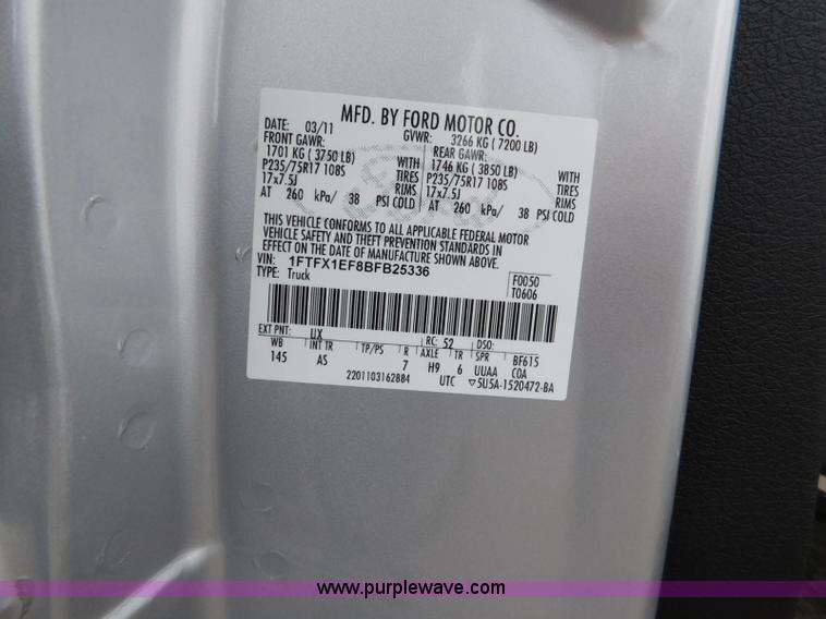 image for item L5874 2011 Ford F150 SuperCab pickup truck