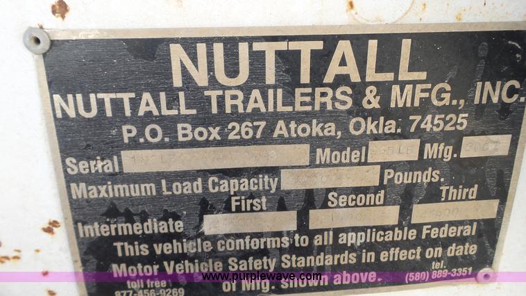 image for item J1281 2002 Nuttall equipment trailer