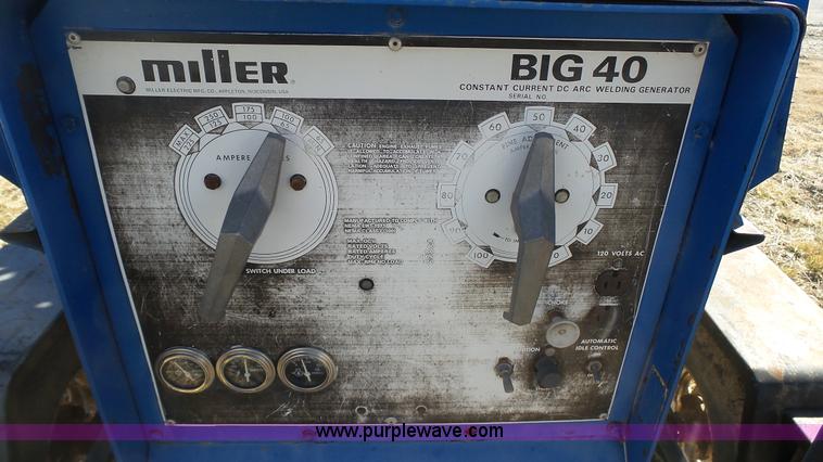 image for item J7279 Miller Big 40 DC arc welder