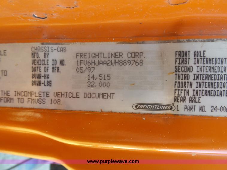 image for item K1312 1998 Freightliner FL70 flatbed truck