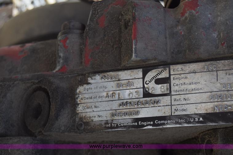 image for item K4339 1980 Cummins NTC-350 diesel engine