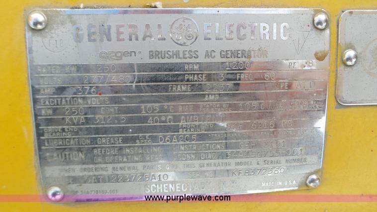 image for item K4587 Caterpillar G398 generator