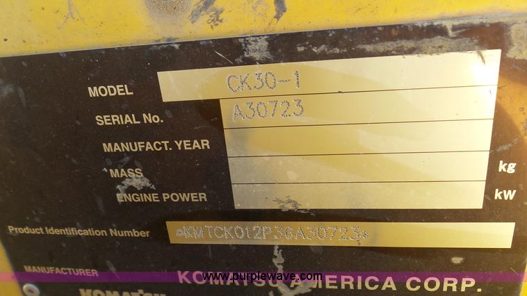 image for item K5041 2008 Komatsu CK30-1 skid steer