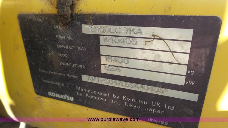 image for item K5042 2004 Komatsu PC160LC-7KA excavator