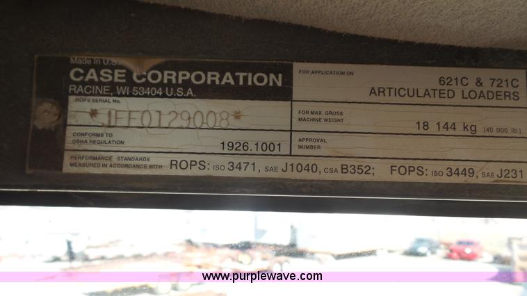 image for item K5051 2000 Case 621C wheel loader