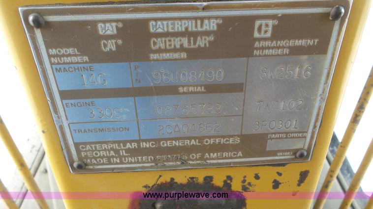 image for item K6932 1991 Caterpillar 14G motor grader