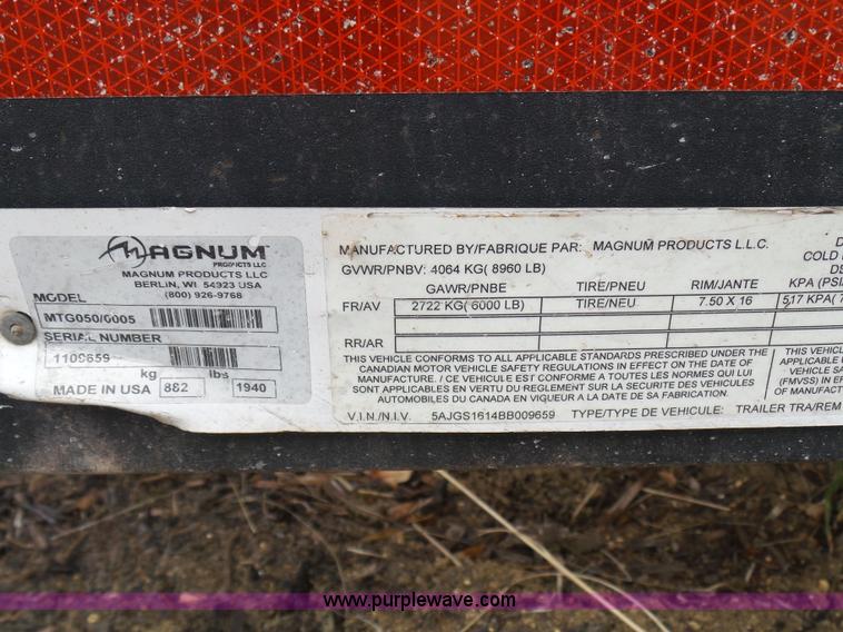 image for item L1525 2011 Magnum MMG55FH generator