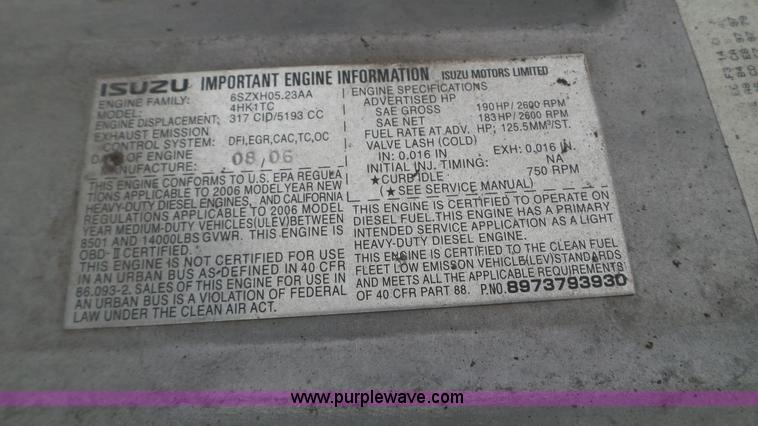 image for item L3923 2006 GMC W3500 sweeper truck