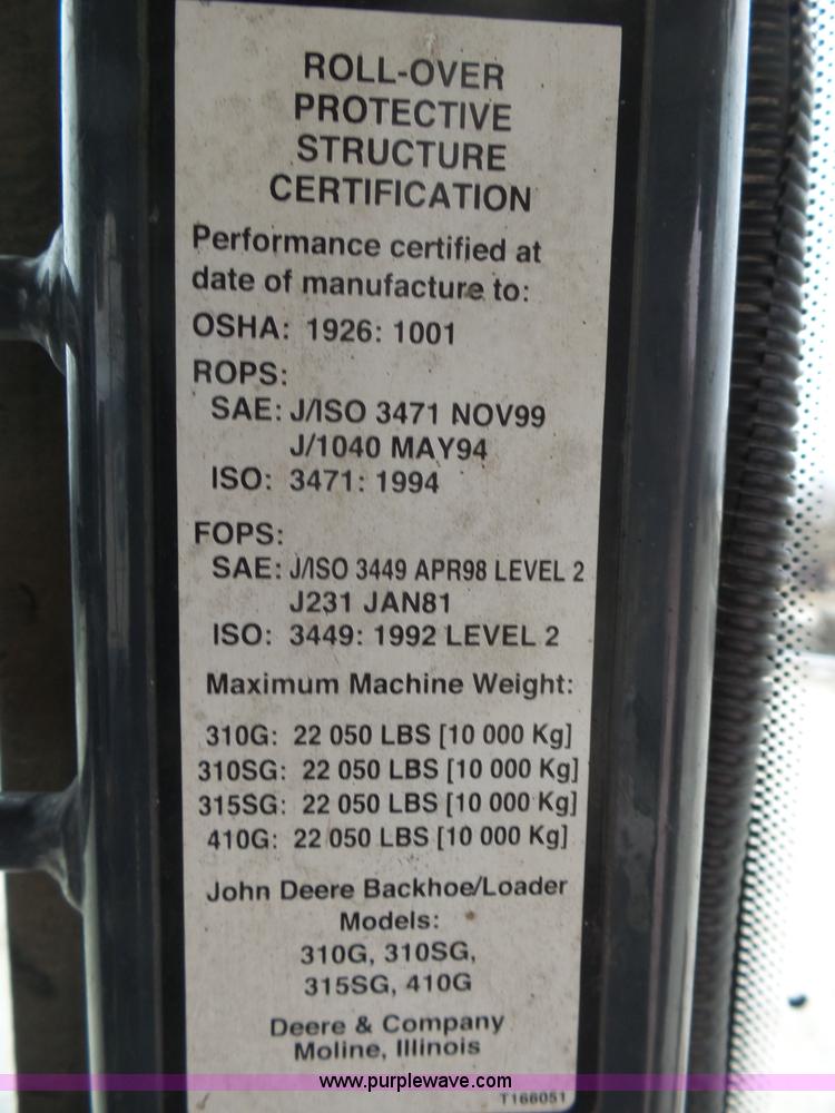 image for item L5432 2002 John Deere 410G backhoe