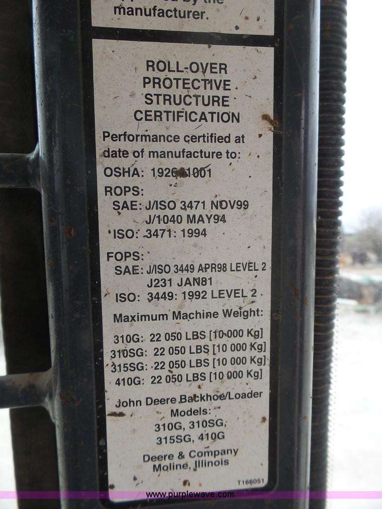 image for item L5434 2003 John Deere 310G backhoe