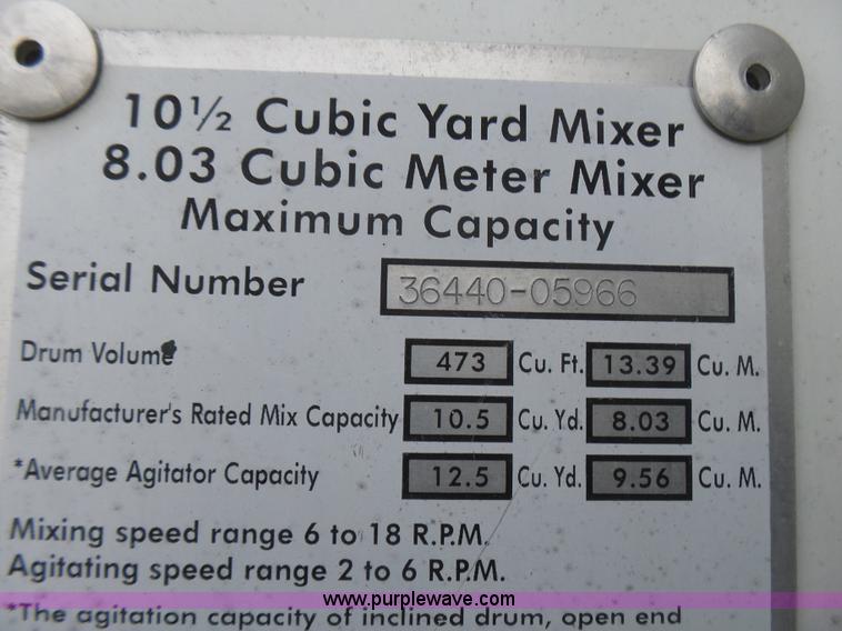 image for item L5435 1995 Kenworth W900B mixer truck