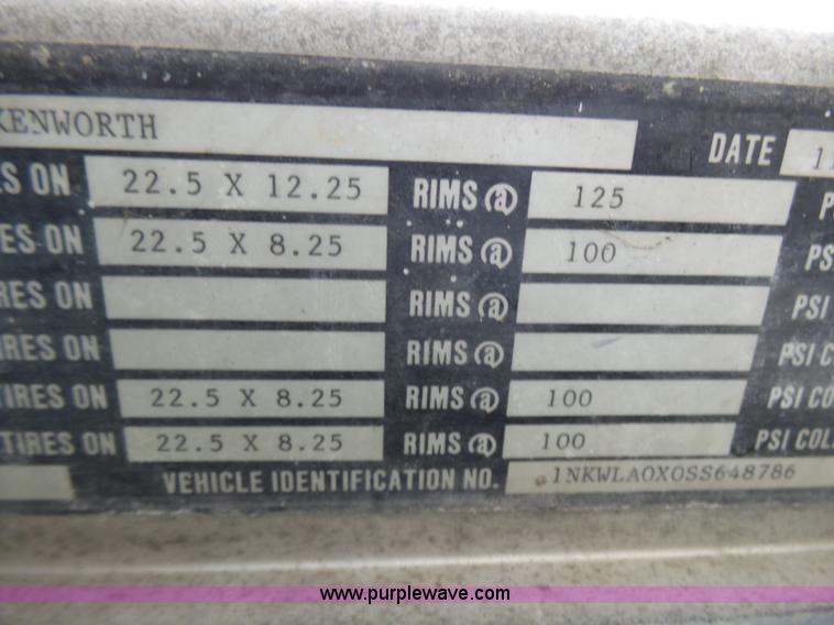 image for item L5435 1995 Kenworth W900B mixer truck