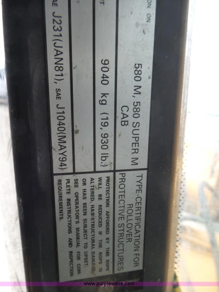 image for item L5436 2001 Case 580 Super M backhoe