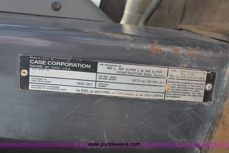 image for item L6832 1997 Case 580L backhoe